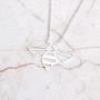 La Menagerie Bee Silver Origami Jewelry - Silver Geometric Chain Necklace – 925 Sterling Plated Silver Necklace for Women & Girls – Stylish Bee Pendant Necklace
