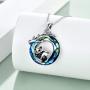 ONEFINITY Panda Necklace Sterling Silver Origami I Love You to The Moon and Back Pendant Necklace Valentines Day Gifts for Women Wife Girlfriend
