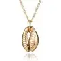 Yalice Simple Conch Shell Pendant Necklace Cowrie Necklaces Gold Jewelry for Women and Girls