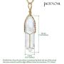 JADENOVA Full Wire Wrapped Energy Healing Crystal Gemstone Pendant Necklace 18'' Stainless Steel Chain