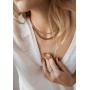 Happiness Boutique Women Flower of Life Necklace Gold Color Delicate Pendant Necklace Stainless Steel Jewelry