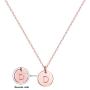 Befettly Initial Necklace,14K Gold-Plated Children Necklace Round Disc Double Side Engraved Hammered Name Necklace 16.5’’ Adjustable Personalized Alphabet Letter Pendant