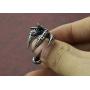 316L Stainless Steel Vintage Silver Dragon Claw Adjustable Opening Ring