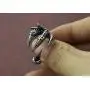 316L Stainless Steel Vintage Silver Dragon Claw Adjustable Opening Ring 316L Stainless Steel Vintage Silver Dragon Claw Adjustable Opening Ring