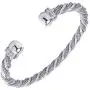 555Jewelry Adjustable Twisted Wire Cable Open Cuff Bangle Bracelet for Women & Girls 555Jewelry Adjustable Twisted Wire Cable Open Cuff Bangle Bracelet for Women & Girls