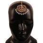 Touchstone Indian Bollywood Stylish Contemporary Designer Jewelry Hand Head Wedding Accessory Kaleera Mangtika in Gold Silver Tone for Women.
