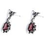 Paialco Bat and Teardrop Drop Dangle Earrings 925 Sterling Siver Vintage Gothic and Punk Earbob