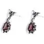 Paialco Bat and Teardrop Drop Dangle Earrings 925 Sterling Siver Vintage Gothic and Punk Earbob
