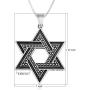 Marina Jewellery Real 925 Sterling Silver Chain Necklace with Jewish Token Pendant Charm, 18 or 24 Inch Box Chain (See Design/Chain Size Options)