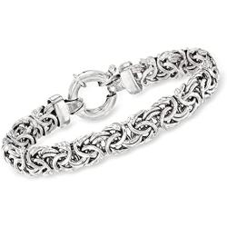 Ross-Simons Sterling Silver Medium Byzantine Bracelet