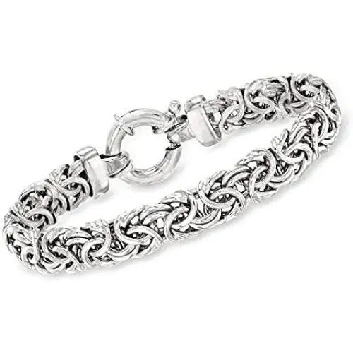 Ross-Simons Sterling Silver Medium Byzantine Bracelet Ross-Simons Sterling Silver Medium Byzantine Bracelet