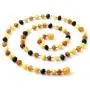 TipTopEco Raw Baltic Amber Adult Necklace - 21.5 Inches Long - Unpolished Multicolor Beads (Mix, 21.5) TipTopEco Raw Baltic Amber Adult Necklace - 21.5 Inches Long - Unpolished Multicolor Beads (Mix, 21.5)