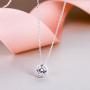 EVER FAITH Valentines Day Jewelry for Woman Sterling Silver Clear Cubic Zirconia Bezel Setting Daily Pendant Choker Necklace