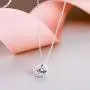 EVER FAITH Valentines Day Jewelry for Woman Sterling Silver Clear Cubic Zirconia Bezel Setting Daily Pendant Choker Necklace