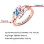 AILIN Personalized Mothers Ring with 1-6 Birthstones & Engraving 925 Sterling Silver Promise Rings for Mom Grandma Family Couple Ring Engagement Rings for Women Silvier Rose Gold Gold Plated