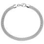 Miabella 925 Sterling Silver Italian 5mm Mesh Link Chain Bracelet for Women, 6.5, 7, 7.5, 8 Inch Made in Italy