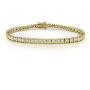 GemStar USA Round-Cut Cubic Zirconia Fashion Bar Tennis Bracelet