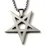 Pentagram Necklace Inverted Pagan Satanic Goth Occult Witchcraft (Silver) Pentagram Necklace Inverted Pagan Satanic Goth Occult Witchcraft (Silver)
