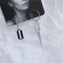 Razor Blade Hoop Earrings Dangle Simple Geometric Circle Chain Blade Shaped Dangle Drop Earrings for Women Girls Jewelry Gifts