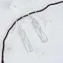 Boma Jewelry Sterling Silver Rectangle Tree Silhouette Dangle Earrings