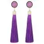 Zealmer Rose Flower Long Thread Tassel Drop Earrings for Women Zealmer Rose Flower Long Thread Tassel Drop Earrings for Women