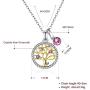 Palala 925 Sterling Silver Pendant, Tree of Life Necklace for Women Girls,Cubic Zirconia Necklace Fine Jewelry Gifts for Wife, Mum and Girlfriend