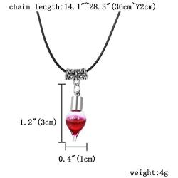 Paialco Jewelry Halloweens Vampire Blood Vial Long Cord Pendant Necklaces