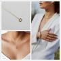 EASYSO Dainty 18K Gold Pendant Necklace Minimalist Simple Choker Friendship Handmade Jewelry Gift for Women Girls