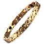 Elegant Titanium Stainless Steel Magnetic Bracelet for Women 8.5'' Adjustable with Free Link Remove Tool