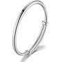 GUIJI Bracelet 999 Fine Jewellery Sterling Silver Bangles Size Adjustable Lady Women Jewelry Box