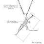 PROSTEEL Punk Rock Necklace,M16A4 Rifle Shape Pendant & Chain，Cool Men Jewelry,Gift for Him