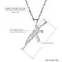 PROSTEEL Punk Rock Necklace,M16A4 Rifle Shape Pendant & Chain，Cool Men Jewelry,Gift for Him