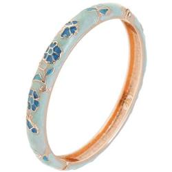 UJOY Bracelets Multicolor Golden Floral Butterfly Enamel Indian Jewelry Handmade Open Cuff Bangle for Women 55B30