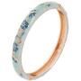 UJOY Bracelets Multicolor Golden Floral Butterfly Enamel Indian Jewelry Handmade Open Cuff Bangle for Women 55B30