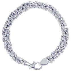 Charmsy Sterling Silver Jewelry Byzantine Bracelet for Women