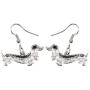 NEWEI Enamel Alloy Dachshund Dog Earrings Dangle Drop Fashion Cute Animal Jewelry for Women Girls Gift Charms