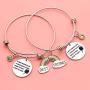 Maxforever Friendship Bangle Gifts 2Pcs Charm Bangles Bracelets for Best Friends Besties Birthday Anniversary Graduation Thanksgiving Christmas