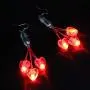 Light Up Red Hearts Dangling LED Earrings Light Up Red Hearts Dangling LED Earrings