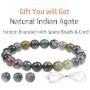 LPBeads 8mm Unisex Natural Gemstone Adjustable Bracelet with Jewelry Bag