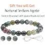 LPBeads 8mm Unisex Natural Gemstone Adjustable Bracelet with Jewelry Bag