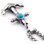 Gungneer USN Anchor Necklace Pendant Stainless Steel Keel Chain Military Navy Jewelry Accessory for Men Women