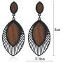 4Pairs Wood Dangle Earrings Ethnic Big Oval Geometric Wood Drop Earrings Bohemia Vintage Retro Wooden Statement Earrings for Women Girl Party Jewelry