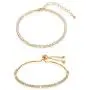 2 Pcs Cubic Zirconia Classic Tennis Bracelets Set Gold Silver Rose Gold with Sparkling Crystal Bracelets Exquisite Adjustable Slider Friendship Bracelets Crystal Jewelry for Women Girls 2 Pcs Cubic Zirconia Classic Tennis Bracelets Set Gold Silver Rose Gold with Sparkling Crystal Bracelets Exquisite Adjustable Slider Friendship Bracelets Crystal Jewelry for Women Girls