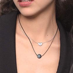 U7 Womens Tiny Heart Necklace Stainless Steel Link Chain 3D Vivid Love Hearts Pendant for Girls Lover, Customizable