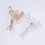 KOEDLN 2pcs Barber Scissors Comb Pin Brooch with Crystal Badges Clothes Bags Jewelry KOEDLN 2pcs Barber Scissors Comb Pin Brooch with Crystal Badges Clothes Bags Jewelry
