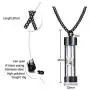 PJ Stainless Steel Hourglass Ashes Urn Memorial Keepsake Pendant Necklace,Remembrance Jewelry