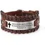 fishhook Religious Bracelet Fashion Engraved Inspirational Motivational Bible Verses Christian Leather Cuff Bangle Bracelet for Men Boys Women fishhook Religious Bracelet Fashion Engraved Inspirational Motivational Bible Verses Christian Leather Cuff Bangle Bracelet for Men Boys Women