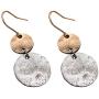 Gmillions Disc Dangle Drop Earrings Long Hoops Geometric Round Curved Filled Everyday Jewelry for Women