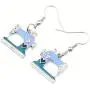 NEWEI Enamel Alloy Drop Dangle Cute Sewing Machine Earrings Fashion Tools Jewelry For Women Girls Gift Decoration Charms