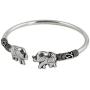 NOVICA .925 Sterling Silver Animal Cuff Bracelet Proud Elephant